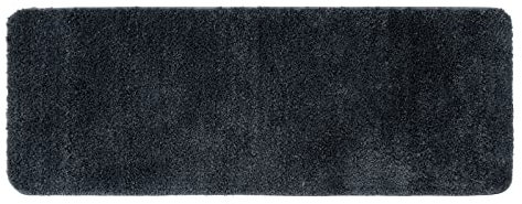 MIULEE Teppich Badematte Badezimmerteppich rutschfest Waschbar Badteppich Bettvorleger Badvorleger Saugfähige Duschvorleger Fussmatte für Wohnzimmer Schlafzimmer Badezimmer 45x120 cm Dunkelgrau