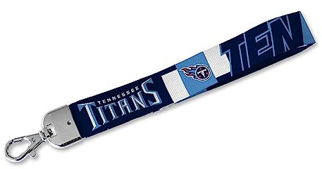 Rico Industries NFL Football Tennessee Titans Standard-Handgelenk-Schlüsselband, niedlicher Handgelenkriemen, Schlüsselanhänger für Damen und Herren, Autoschlüssel, Ausweise, Karte, Geldbörse