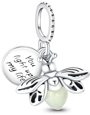 Pandach Damen Charm Anhänger für Armband 925 Sterling Silber Charms Beads passend für Armband und Halskette, Kompatibel mit Europäischen Armbänder für Frauen Mädchen