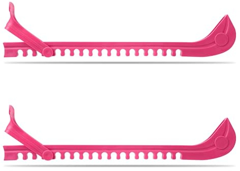 NQEUEPN Réglables Protege Lame Patin à Glace, Protection de Lame de Patinage Antidérapante avec Boucle de Réglage Accessoires de Patins Artistiques Patins de Hockey pour Hommes et Femmes (Rose)