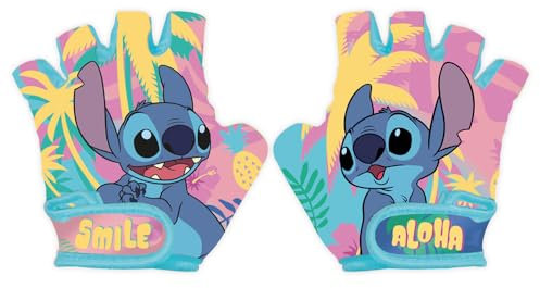 Seven Polska Disney Fahrradhandschuhe Stitch, Größe XS, fingerloser Schutz-Handschuh