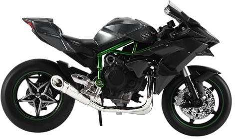 Reinscer 1:12 H2 R Motocicleta Diecast Modelo de AleacióN de Juguete Negro H2R Motocicleta ColeccióN Desmontable Negro