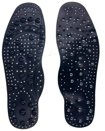 Body Detox Slimming Magnetic Foot Acupuncture Point Therapy Insole Reflexology Pain Relief Shoe Insoles Breathable Anti-Fatigue Foot Pain Insole Cutable Size for Men/Women