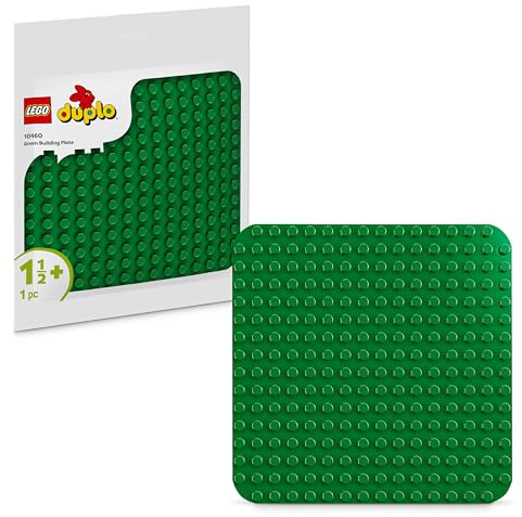 LEGO DUPLO Green Building Plate - Montessori Toy for 1+ year old Boys & Girls - Bricks Display Base for Toddlers' Building Toys - Birthday Gift Idea - 10460