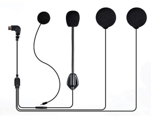 FreedConn Micrófono Auriculares Altavoz Cable Suave Accesorio para Auriculares para Casco de Motocicleta Intercomunicador Bluetooth Intercomunicador TCOMSC TCOMVB (5 Pin)