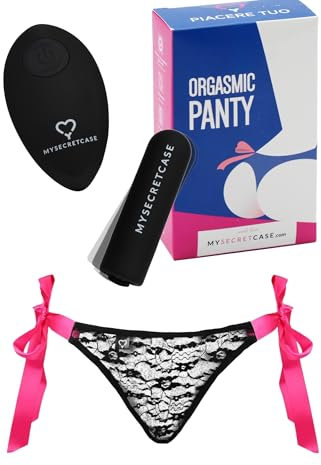 MySecretCase Mutandine Vibranti con Telecomando - Vibratoreper Donna Professionale, Sextoys Coppia, Vibratore Clitoride Femminile, Stimolatore Vibrante Donne Piccolo, Mutande Sexy a distanza S/M