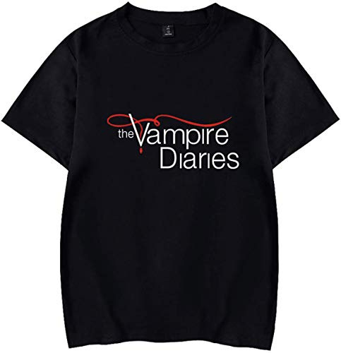Nest Home The Vampire Diaries T-shirt för män kortärmad tröja casual t-shirt, svart, M