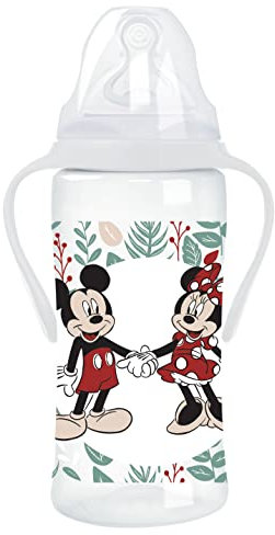 Tigex Autonomie+ Fläschchen | +6 Monate | 360 ml | Silikon Schnuller | Anti-Kolik | BPA-frei | Disney Mickey & Minnie Mouse