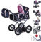 KNORRTOYS.COM 63135 Puppenwagen Ruby-Navy Bear, Dunkelblau, pink