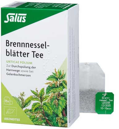 Salus - Brennnesselblätter Tee - 1x 15 Filterbeutel (19,5 g) - Arzneitee - Urticae folium - zur Durchspülung der Harnwege - Gelenkschmerzen - bio