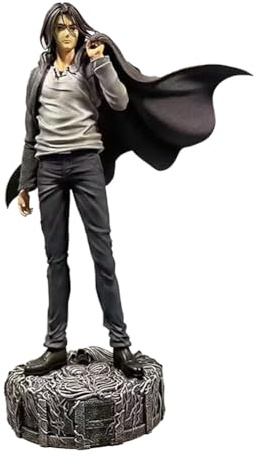 Anjinguang Eren Jaeger Figure Anime Character Eren Jaeger Statue Interchangeable Heads 30cm PVC Model Handpiece Film Anime Figures Collectible Desktop Ornament
