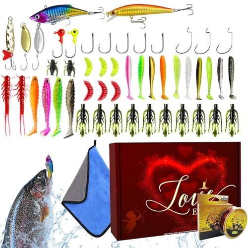 Kit de leurres de pêche, ensemble d'appâts de pêche, ensemble d'accessoires pour débutants en pêche d'eau douce