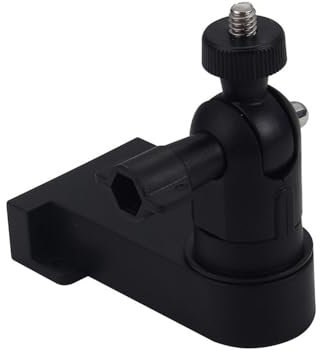 Universal Security Camera Wall Mount Bracket - 360° Rotatable Adjustable Monitor Holder with Adhesive/Screw Dual Mounting for Indoor Outdoor Surveillance Cameras (Black)