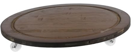 Hemobllo Carrello per Piante con Ruote Girevoli Base Rinforzata per Vasi Pesanti Materiale Legno Resistente Supporto per Piante da Ed Esterno Design per Arredamento Casa