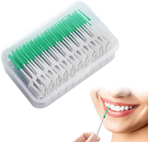 Brosse Interdentaire, 400 pièces Brossettes Interdentaire, Brossette Dentaire, Brossette Interdentaires, Brosette Dentaires, Brossette Interdentaire, Brossettes Interdentaire pour Gum(Vert)