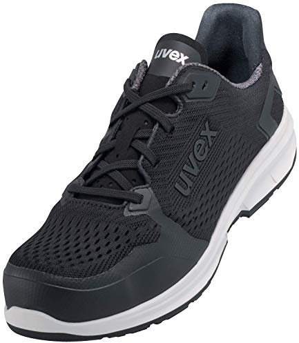 Uvex 1 Sport Homme Femme Basket de Securite S1 SRC ESD - Chaussure Basse Travail - Antidérapante - sans Métal - Noir