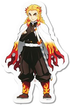 TEKNOFUN - Licenza Demon Slayer - LED Wall Neon RENGOKU KYOJURO 40 CM - Decorazione luminosa - USB-C (cavo incluso) - Consegnato con 2 supporti - Marrone, Bianco, Rosso, Giallo - Per bambini - 811750