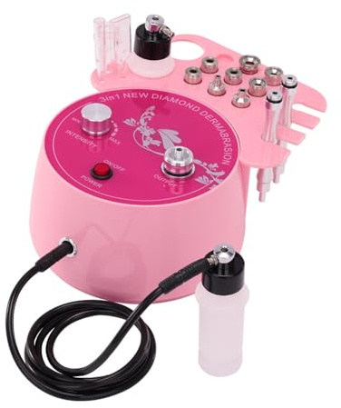 3 en 1 Diamond Microdermabrasion Exfoliante al Vacío Cuidado de la Piel Dermoabrasión Máquina de succión de poros con varita mágica, botella pulverizadora y tubo de vidrio al vacío para salón de