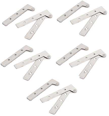 Aexit Cabinet Window Clothes Hangers Door 100mm Length Stainless Steel Fitting Part Hinge Children's Clothes Hangers 5 Pcs