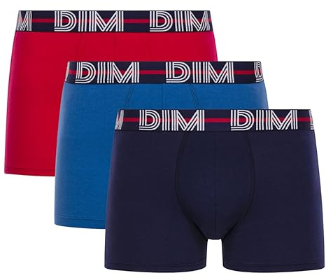 Dim POWERFUL BOXER X3 Boxer de bain Homme Multicolore (Rouge Baiser/Bleu De Nuit/Bleu Col B A Lt 87k) Small (Taille fabricant:2) 3lot de3