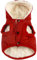 JoyDaog Warmes Fleece Hund Hoodie im Winter, kleine Hundejacke Hundemäntel mit Kapuze (Rot M)