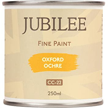 Guild Lane Jubilee Furniture Paint – Upcycle & Transform Wood, Metal & Glass – Soft Sheen Finish for Indoor & Outdoor – Durable & Easy to Apply Multi-Surface Paint (Oxford Ochre, 250ml)