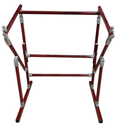 Stickständer Verformbarer Stickständer aus Edelstahl, verstellbarer vertikaler Kreuzstickrahmen, Hilfswerkzeug ( Color : Silver , Size : 39.37in*37.4~19.68in )
