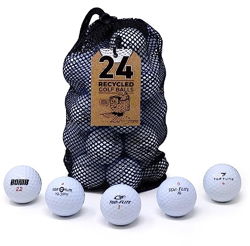 Second Chance Top Flite 24, Mix Grade A Lakeballs de Golf, balles de Golf de qualité supérieure