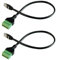 PENGLIN 2 Stück RJ12 Stecker auf 6 Pins Schraubklemmenblock Adapter für Cat3 Telefon Verlängerungskabel,RJ12 6P6C Stecker auf 6 poligen Telefonkabel