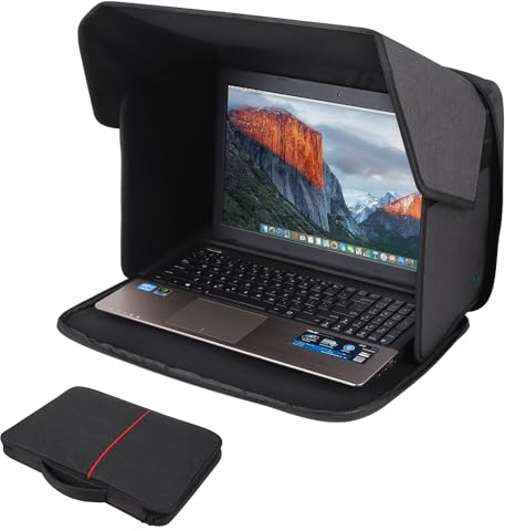 TXIYEAN Laptop solskydd, lätt laptop solsken sköld integritetsskydd för arbete utomhus, dator integritetshuva vikbar och bärbart skärmskydd datorhuva yttre bländning 40 cm (patent väntande)
