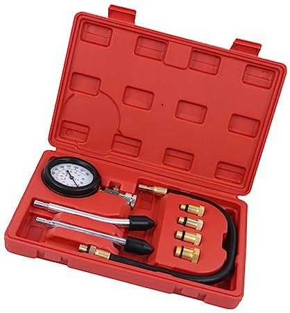 BESTYASH 1Ensemble Manomètre de Pression de Cylindre Multifonction pour Voitures Testeur de Compression et Détecteur Étui de Rangement Ergonomique