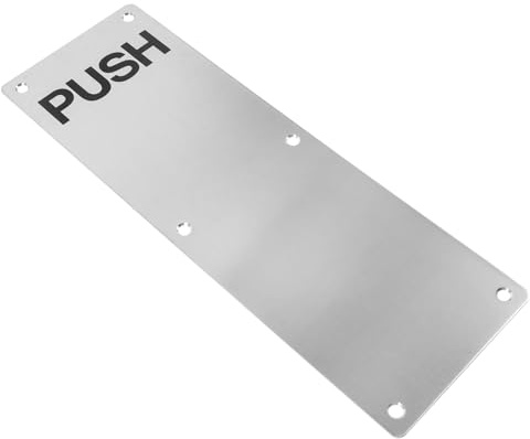 Operitacx Plaque de Poussée et Réparation des Portes en Bois en Acier Inoxydable 304 Résistance à L'usure Finition Argenté Élégante pour Porte Intérieure