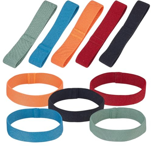 AHANDMAKER 10 st band i 5 färger, Bento-låda, elastiska gummiband, bälte, justerbara remmar för lunchlåda, fixeringsband, ersättning för kontorsmaterial, mappar, klassrum, picknick, utomhus, måltider