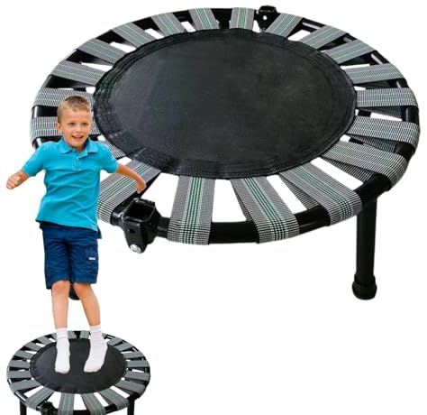 Mini -Fitness -Trampolin - faltbares Trampolin - Rebounder -Übung - Klappes -Sprungbett | Stille Mini- mit 165 Pfund tragender, Faltbarer Fitness- zum Spielen und Training