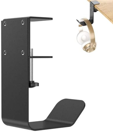 Générique Hangage De Casque De Bureau - Cintre De Casque | Crochet du | Organisateur De Stand en Métallique | Calcules D'accès À Serrage Réglables pour Le Travail Gamer Femme