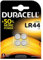 DURACELL LR44 (4 Pack) Specialty Alkaline Battery 1.5V (A76)– +50% EXTRA LIFE– For Thermometers, Flashlights, Watches, Security Systems & Medical Devices – 5–Year Storage Guarantee - Leak Prevention
