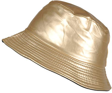 TOUTACOO, regnhatt, kvinnor, vattentät, Reversibel (vanligt guld)