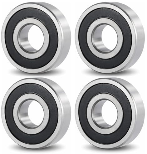 Kugellager 608rs, 4 Stück ABEC-9 Rillenkugellager Kohlenstoffstahl Miniatur Rollenlager mit Double Shielded,Metall Doppelt Geschirmt für Skateboard, Roller, Inline Skates(8mm x 22mm x 7mm)