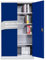 LagerZwei Mehrzweckschrank 195x100x50cm I Metallschrank, 4 Fachböden I Großer Aktenschrank, abschließbar I Robuster Allzweckschrank als Werkstattschrank & Büroschrank I Stahlschrank blau