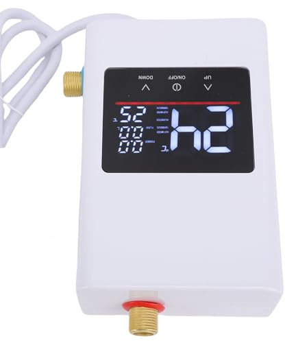 Fabater Rider à Eau Chaude sans Réservoir électriquement Immédiatement Chaud avec L'écran D'écran LCD -digital pour la Cuisine Salle de Bain Blanche, Compacte, Mur de Conception Morte pour (Plug UE