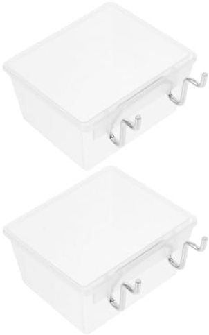 Hemobllo 2 Bacs à Panneaux Perforés Épais Transparent avec Supports Bacs de Rangement pour Panneau Perforé Standard Organisateur Mural pour Outils Garage et Atelier