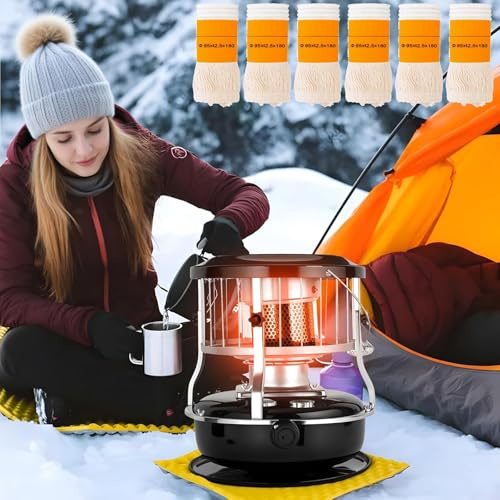 Petroleumheizung mit 6 Dochten, 4,5-Liter-Camping-Heizung, Petroleumofen, Campingheizung, Paraffinofen für Haus, Terrasse, Wandern, Eisfischen, Heizfläche 10-20 m²