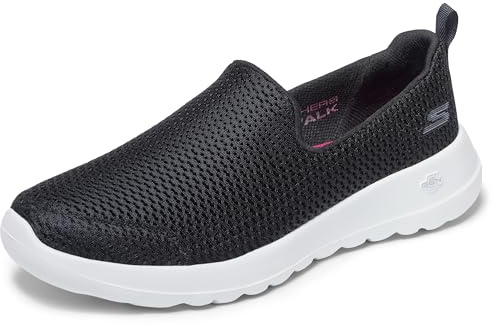 Skechers Damen Go Walk Joy Sneaker, Black Textile White Trim, 39 EU