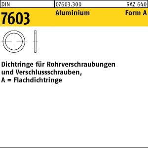 DIN 760 Flachdichtringe Alu A 20 x 24 x 1,5 Al S 100 Stk