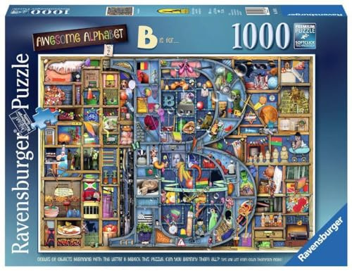 Ravensburger Puzzle 19828 - Awesome Alphabet B - 1000 Teile Puzzle für Erwachsene und Kinder ab 14 Jahren, Puzzle mit Motiv von Collin Thompson