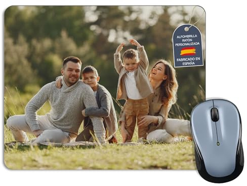 Alfombrilla Ratón Personalizada. Mouse Pad Personalizado. Alfombrillas Raton Personalizadas. Mousepad Tapete Escritorio. Regalos Personalizados Hombre, Mujer, Padre 18x22cm Rectangular