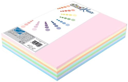 RISMA A4 CARTA GIODIKREA 200 GR. - 100 FOGLI - 4 COLORI PASTELLO