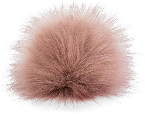 styleBREAKER Pompon en Fausse Fourrure pour Bonnets, Fourrure synthétique, Pompon d'hiver 04024161, Couleur:Vieux Rose-