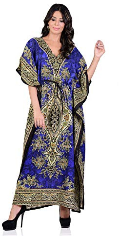 Shah Crafts. Women Kaftan Dress Kimono Caftan Ladies Long Gown Beach Cover Up Night Maxi Tunic Dresses Plus Size