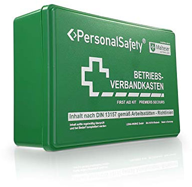 Betriebsausstattung 24 Betriebsverbandkasten - Verbandskasten inkl. Inhalt & Wandhalterung - First AID Box - Kunststoff - (DIN13157, grün)